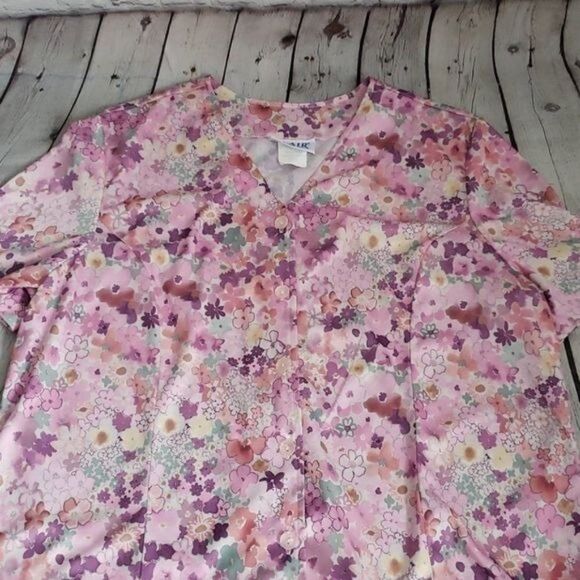 Pastel Pink Flower Power Botanical Shirt - Picture 8 of 9